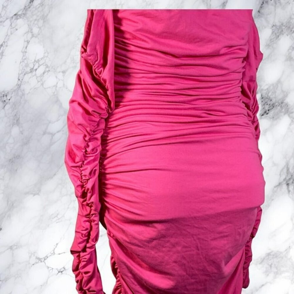 MORE TO COME Shanice Ruched Mini Dress - Pink - Picture 10 of 11